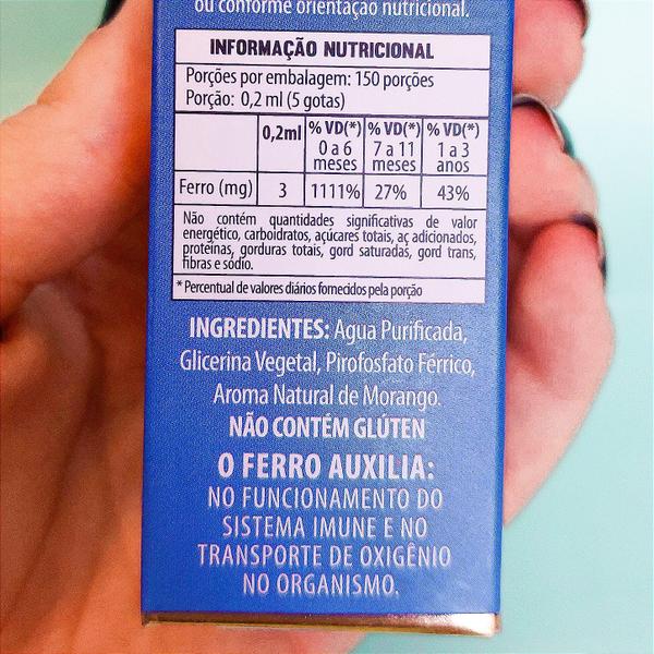 Imagem de FERRIX KIDS Suplemento Infantil de Ferro (Ferro 3mg/porcao) 30ml Sabor Morango - Flora Nativa