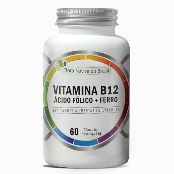 Imagem de Ferro Acido Folico e Vitamina b12 60 capsulas Flora Nativa do Brasil