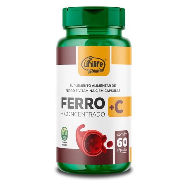 Imagem de Ferro com Vitamina C Unilife 60 cápsulas