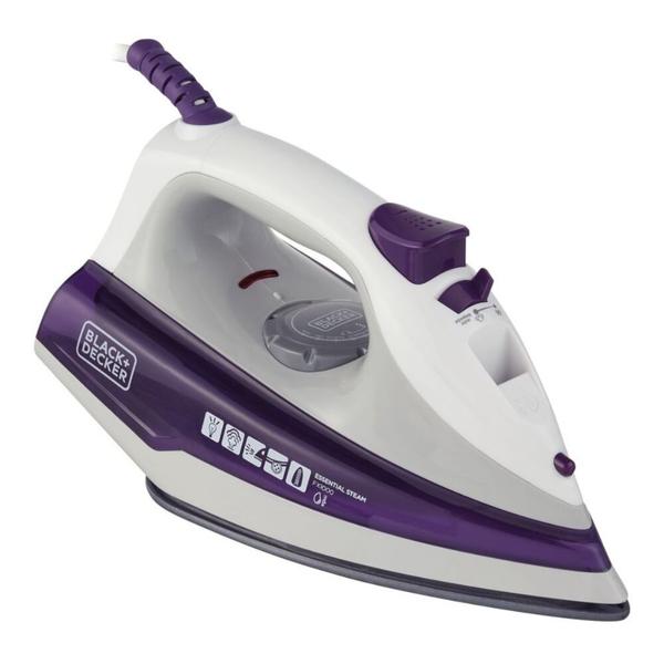 Imagem de Ferro de Passar a Vapor Black Decker FX1000 1200W 127 ou 220v - Branco e Roxo