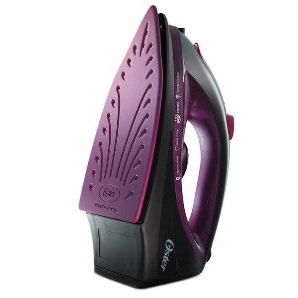 Imagem de Ferro de Passar a Vapor Ceramica Oster Preto e Roxo 127v