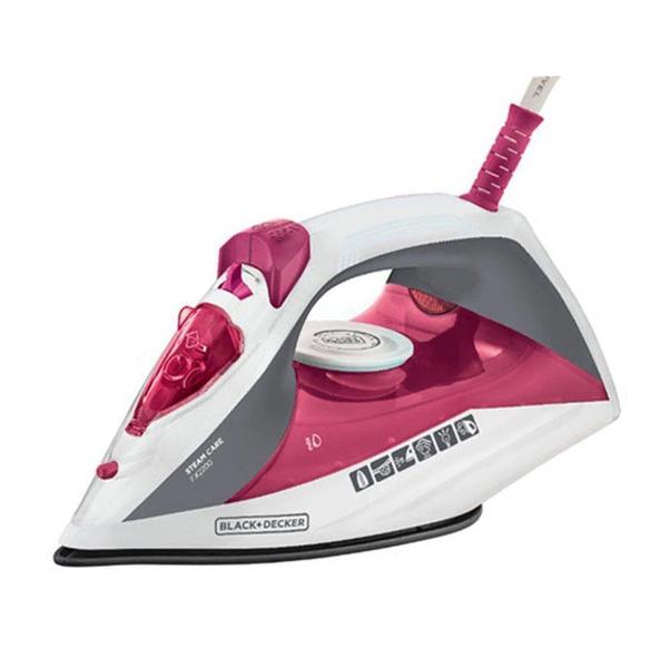 Imagem de Ferro de Passar Roupa a Vapor- Black Decker FX2200 Branco e Rosa 1200W