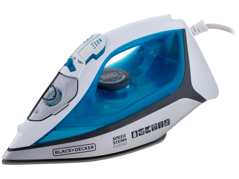 Imagem de Ferro de Passar Roupa a Vapor e a Seco Black + Decker Speed Steam FX3060 Branco e Azul