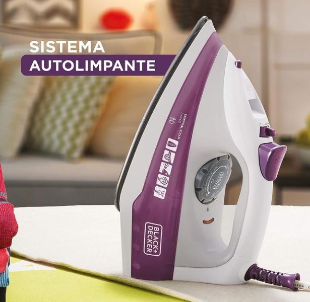 Imagem de Ferro de Passar Roupa a Vapor e Seco 1200W Black+Decker FX1000-B2 Essential Steam Spray - Atenção Voltagem Somente 220v a 240v