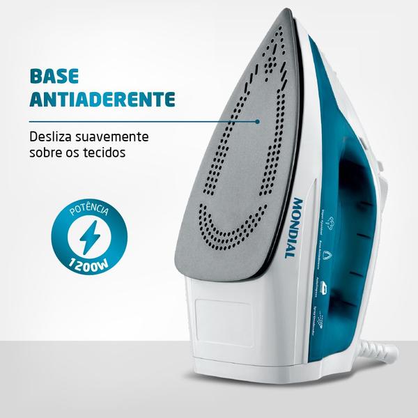 Imagem de Ferro De Passar Roupa A Vapor Mondial 1200w F-32 127v