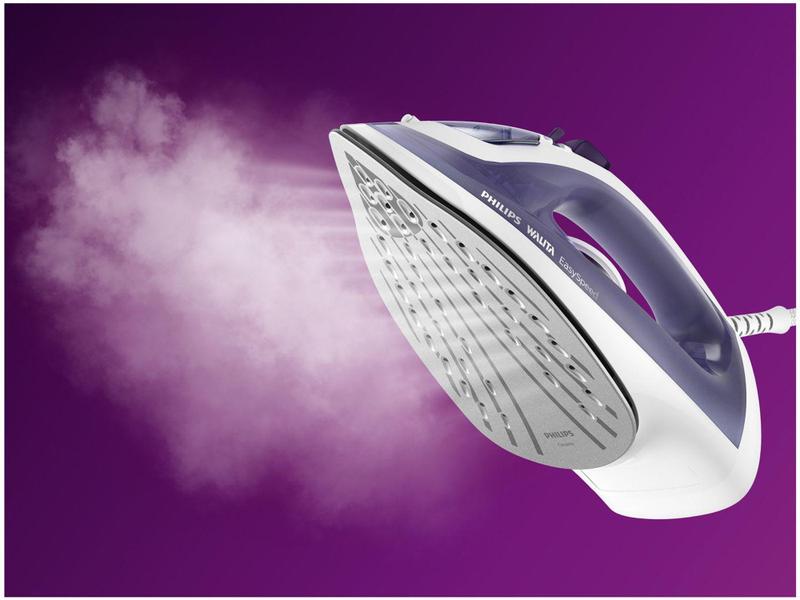 Imagem de Ferro de Passar Roupa a Vapor Philips Walita - Easyspeed Roxo e Branco