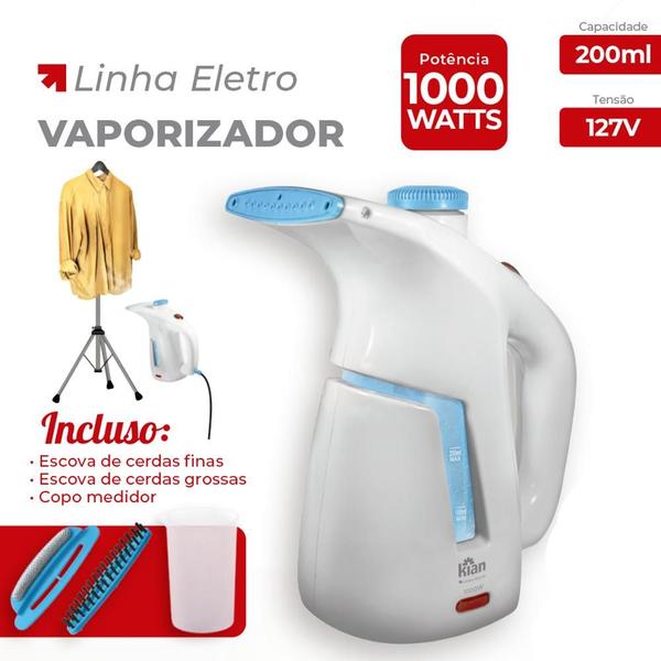 Imagem de Ferro de Roupas Portátil Para Viagens 110V 1000W 200ml Para Poliéster e Nylon