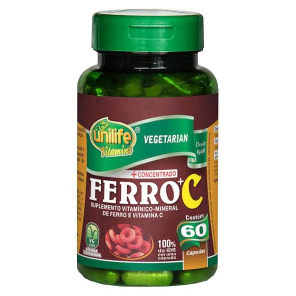 Imagem de Ferro + Vitamina C 60 Cápsulas De 500Mg