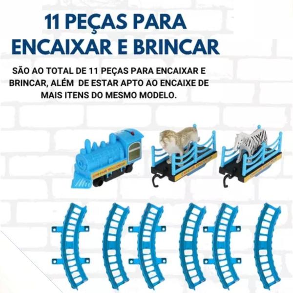 Imagem de Ferrorama Expresso Trem Trenzinho elétrico A Pilha 19 Pecas Na Caixa Expresso Zoo