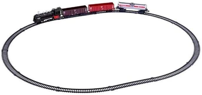 Imagem de Ferrorama trem locomotiva e 3 vagões maria fumaça luz e som - dm toys