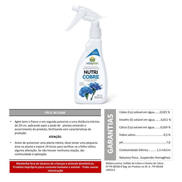 Imagem de Fertilizante Antifungos Nutricobre (500ml) VITAPLAN