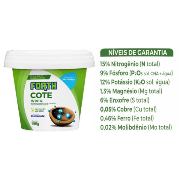 Imagem de Fertilizante COTE NPK 15-09-12+ Micronutrientes (150g) FORTH