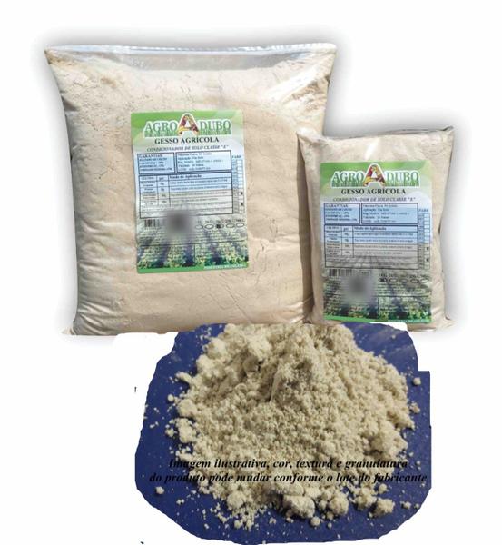 Imagem de Fertilizante Gesso Agricola Pacote 5Kg Sulfato Calcio Adubo