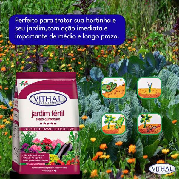 Imagem de Fertilizante Jardim Fértil Efeito Duradouro Vithal - 1kg