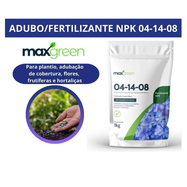 Imagem de Fertilizante Mineral Misto NPK 04-14-08 (1Kg) MAXGREEN