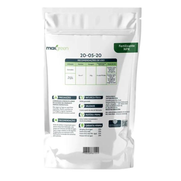 Imagem de Fertilizante Mineral Misto NPK 20-05-20 (1Kg) MAXGREEN