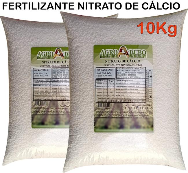 Imagem de Fertilizante Nitrato De Calcio 10Kg Ferti Adubo Hidroponia