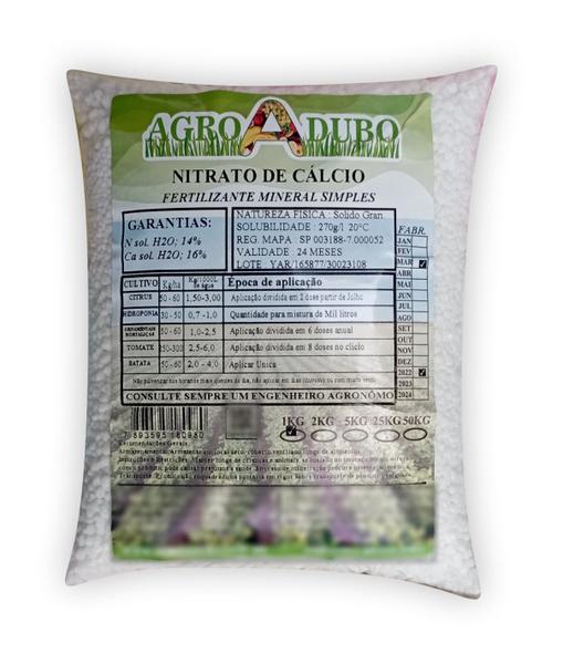 Imagem de Fertilizante Nitrato De Calcio 1Kg Ferti Adubo Hidroponia