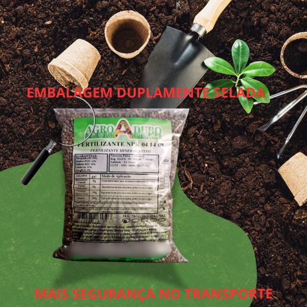 Imagem de Fertilizante Npk 04 14 08 1kg Roseiras Jardim Plantio Hortas