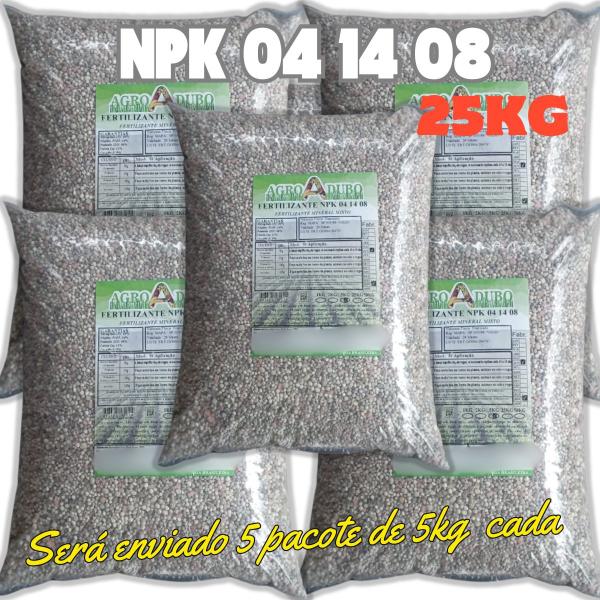 Imagem de Fertilizante Npk 04 14 08 - 25kg Roseiras Jardim Plantio Hortas