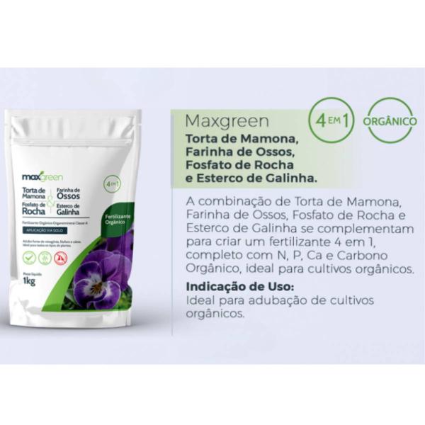 Imagem de Fertilizante Orgânico Completo 4 em 1 (1kg) MAXGREEN