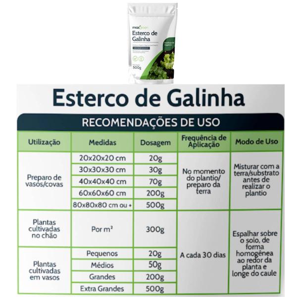 Imagem de Fertilizante Orgânico Esterco de Galinha (500g) MAXGREEN