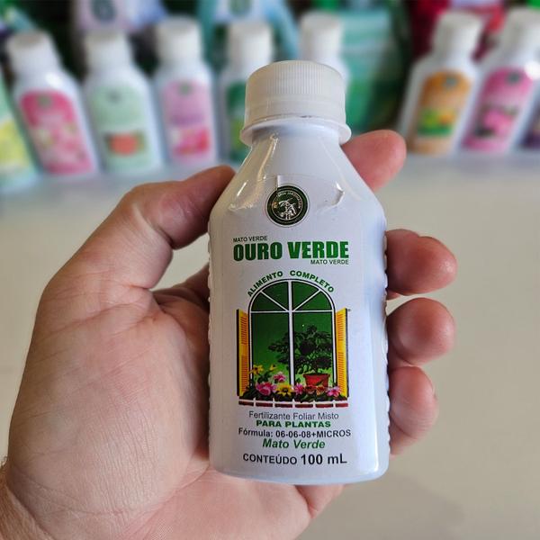 Imagem de Fertilizante Ouro Verde Liq 100Ml Adubo Mato Verde Ouro Verde