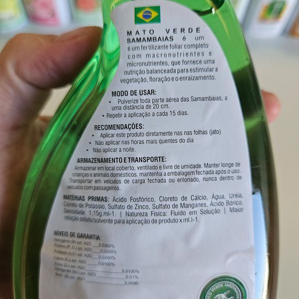 Imagem de Fertilizante Pronto P/ Uso Foliar Samambaia 490Ml Adubo Mato Verde Ouro Verde