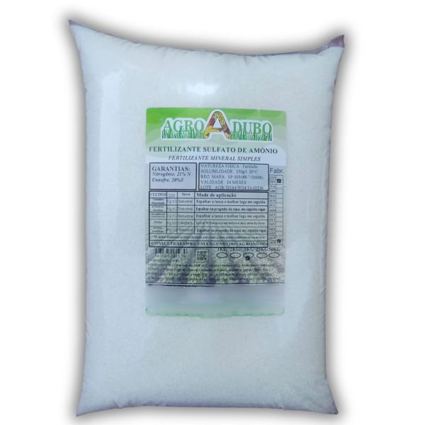 Imagem de Fertilizante Sulfato De Amônio 15Kg Adubo 100% Soluvel