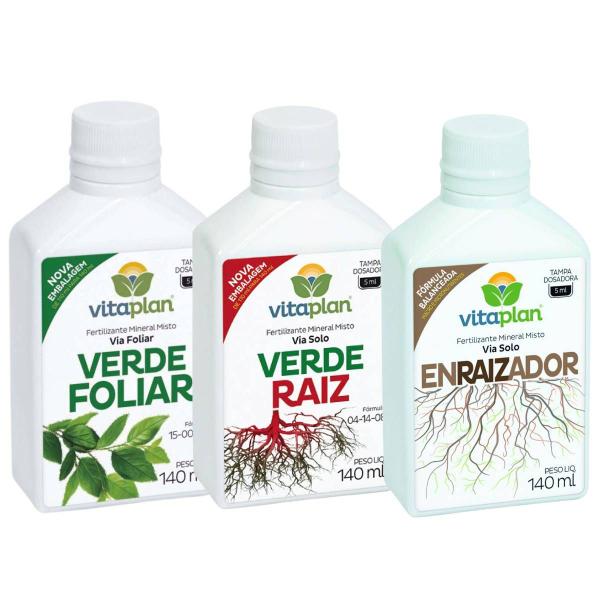 Imagem de Fertilizante Verde Foliar + Raiz + Enraizador 140ml VITAPLAN