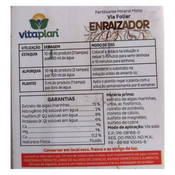 Imagem de Fertilizante Verde Foliar + Raiz + Enraizador 140ml VITAPLAN