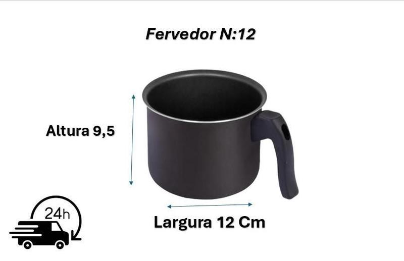 Imagem de Fervedor Cor Preto N: 12 Com Tampa De Vidro