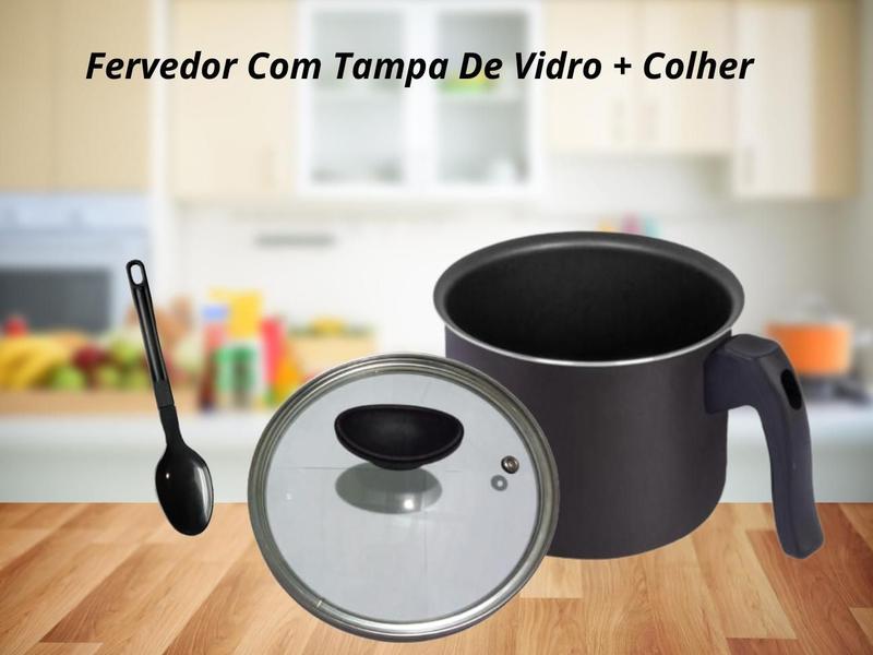 Imagem de Fervedor Cor Preto N: 14 Com Tampa De Vidro