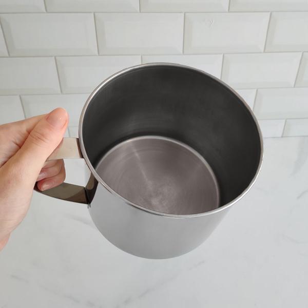 Imagem de Fervedor De Aço Inox Com Alça 2 Litros Caneca Leiteira Grande Zanella