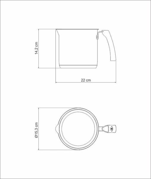 Imagem de Fervedor Tramontina Solar Ceramic Inox Fundo Triplo Interior Cerâmica Grafite 14 cm 2 L