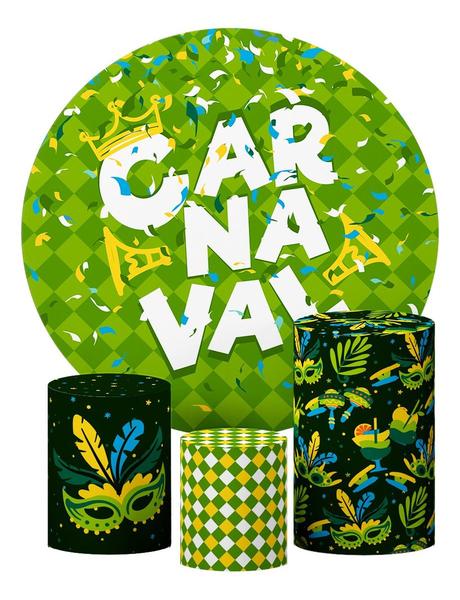 Imagem de Festa Capa Cilindro Carnaval Trio Estampa Veste Fácil