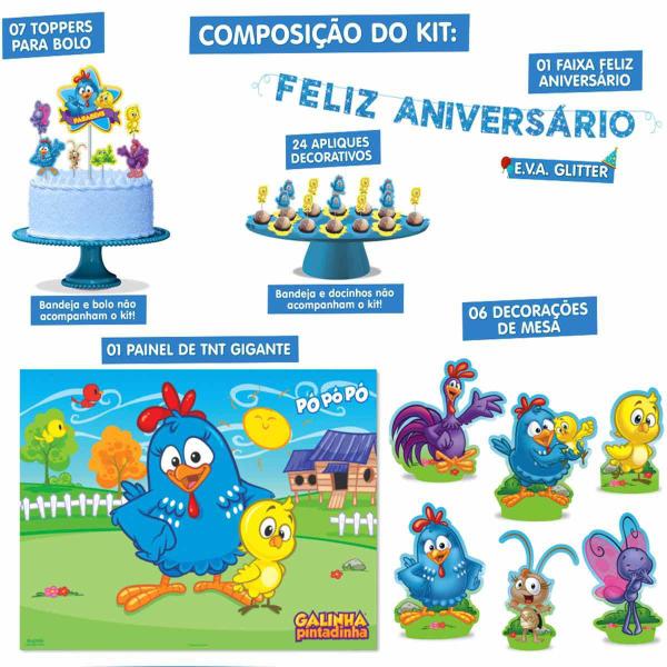 Imagem de Festa Galinha Pintadinha Kit Aniversário Fácil em EVA com 39 Peças