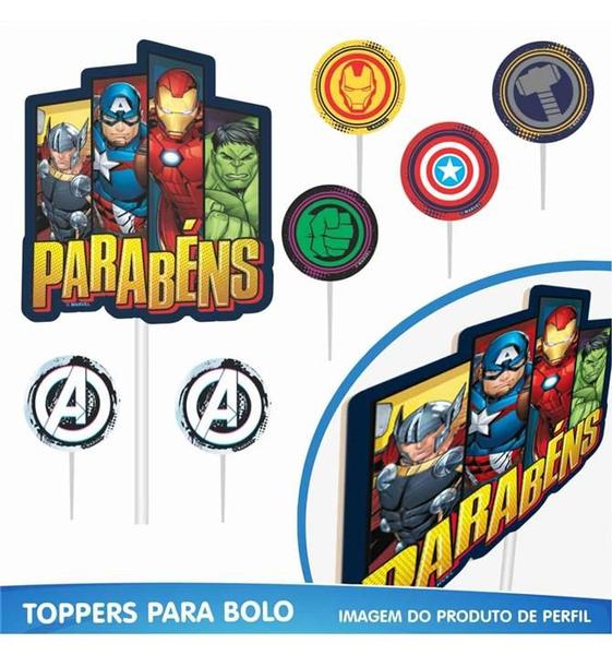 Festa Super Herois Vingadores Kit Aniversário Fácil em EVA com 39 Peças - Piffer Imagem de Festa Super Herois Vingadores Kit Aniversário Fácil em EVA com 39 Peças