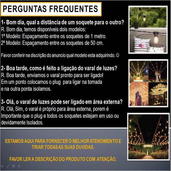 Festão pra Iluminação 50cm Preto 95M Com Lampadas Led 127v - JDK Iluminação Imagem de Festão pra Iluminação 50cm Preto 95M Com Lampadas Led 127v