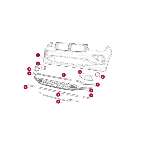 Imagem de Fiat Cronos Moldura Farol Milha Lado Direito Genuíno