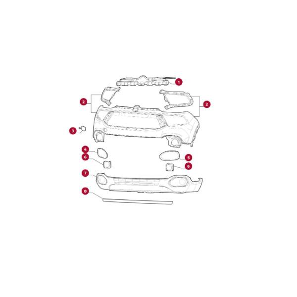 Imagem de Fiat Toro Grade Moldura Farol Milha LE Genuíno 100230292