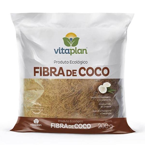 Imagem de Fibra de Coco Vitaplan para Jardins e Vasos Ornamentais 200g