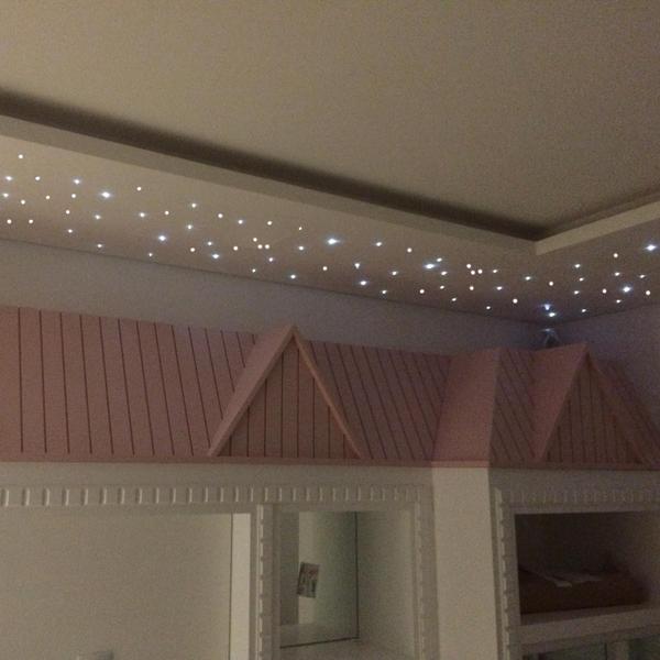 Imagem de Fibra Óptica Noite Estrelado Decoração Bebê 400 Branco Mix