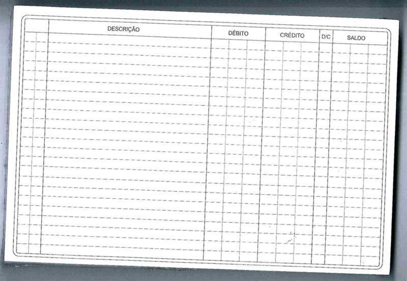 Imagem de Ficha Conta Corrente 6x9 Com 100 Unidades São Domingos - Sao Domingos