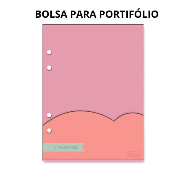 Imagem de Fichário Argolado Colegial Capa Dura 80Fls Pink Black