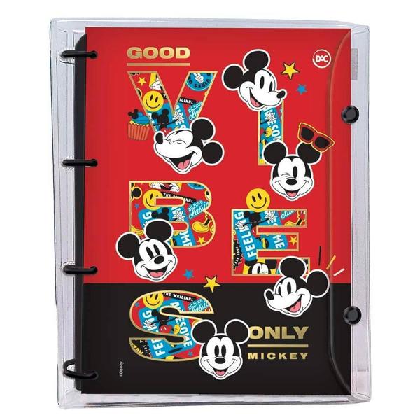 Imagem de Fichário Em Pvc Mickey Mouse Disney Dac 192 Folhas Decoradas