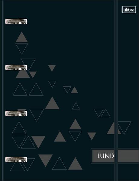 Imagem de Fichário Universitário Cartonado Com Elástico Lunix Preto Tilibra