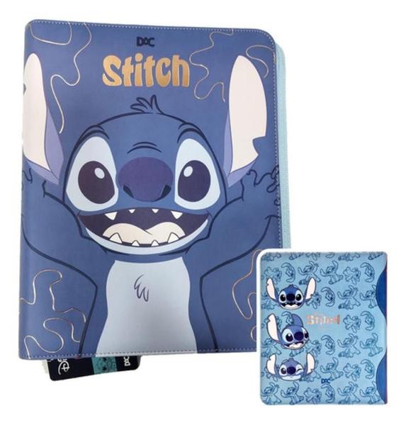 Imagem de Fichario Universitario Stitch Disney 48Fls Com Zíper - DAC