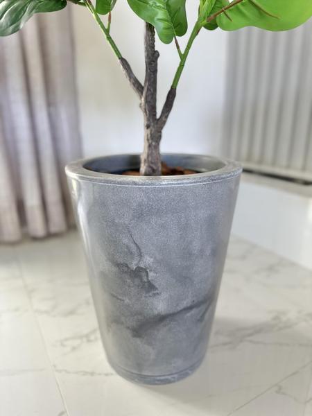 Imagem de Ficus Lyrata Artificial Planta Com Vaso Folhas Árvore Cheia 