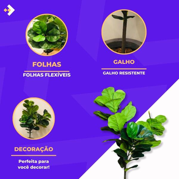 Fícus Lyrata Bambino Verde Artificial Sem Vaso Decoração - Agiani Shop Imagem de Fícus Lyrata Bambino Verde Artificial Sem Vaso Decoração
